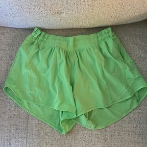 Green Hotty Hot Lululemon Shorts